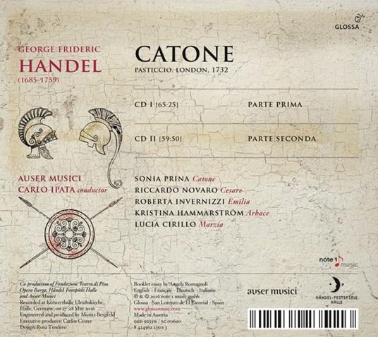 Catone - CD Audio di Georg Friedrich Händel - 2