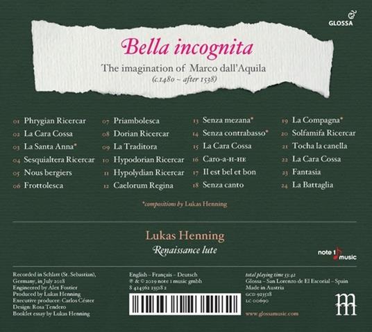 Bella Incognita - CD Audio di Lukas Henning - 2