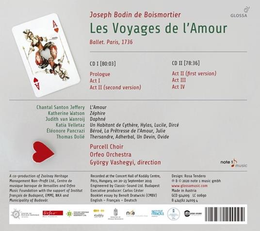 Les Voyages De L'Amour - CD Audio di J.B. De Boismortier - 2