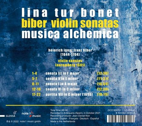 Violin Sonatas - CD Audio di Heinrich Ignaz Franz Von Biber,Lina Tur Bonet - 2