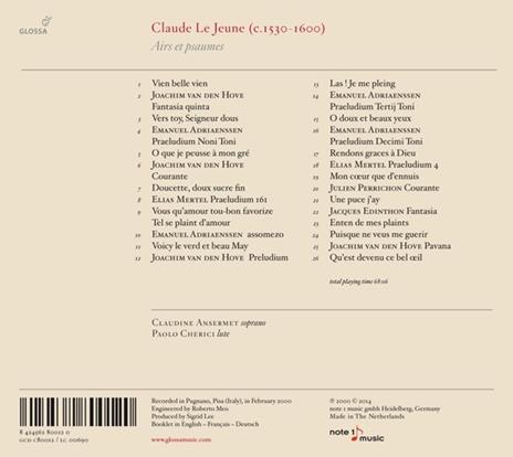 Airs Et Psaumes - CD Audio di Claude le Jeune - 2