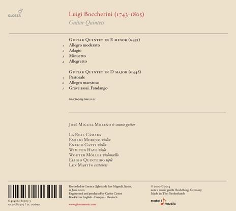 Guitar Quintets - CD Audio di Luigi Boccherini - 2