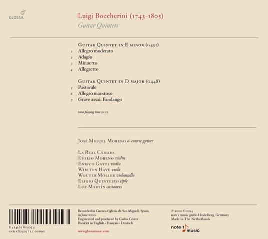 Guitar Quintets - CD Audio di Luigi Boccherini - 2