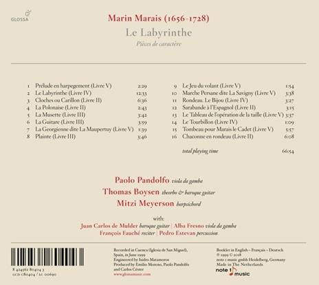 Le Labyrinthe - CD Audio di M. Marais - 2