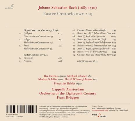 Osteroratorium - CD Audio di Johann Sebastian Bach,Orchestra of the 18th Century - 2