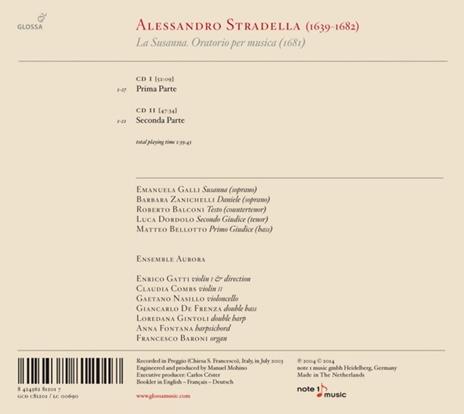 La Susanna - CD Audio di Alessandro Stradella - 2