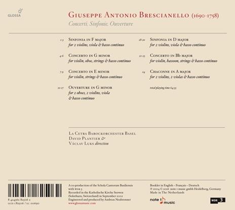 Concerti - Sinfonie - Ouverture - CD Audio di Giuseppe Antonio Brescianello - 2