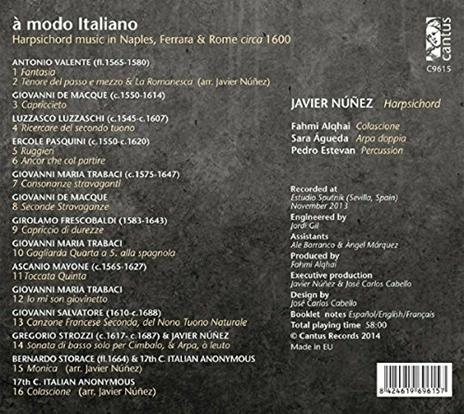 A modo italiano - CD Audio di Javier Nunez - 3