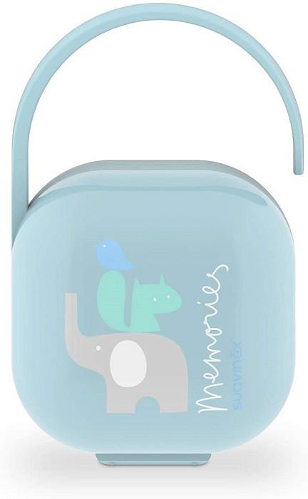 Scatola Porta Succhietto Ciuccio per Neonati Colore Blu