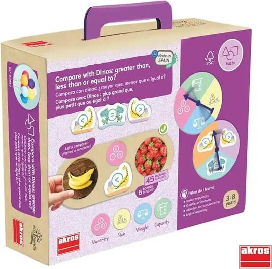 Confronta Dinosauri e Dimensioni, Gioco Educativo per Bambini 3-8 Anni