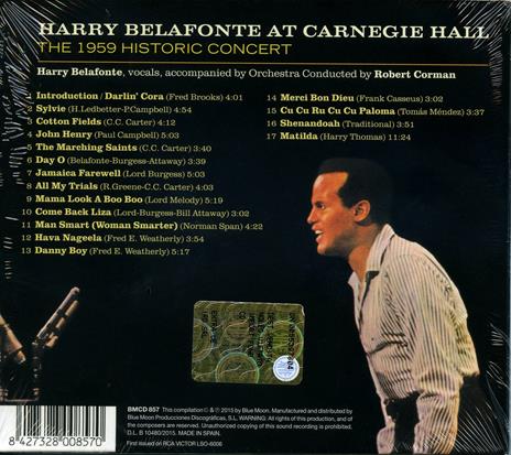 At Carnegie Hall. The 1959 Historic Concert - CD Audio di Harry Belafonte - 2