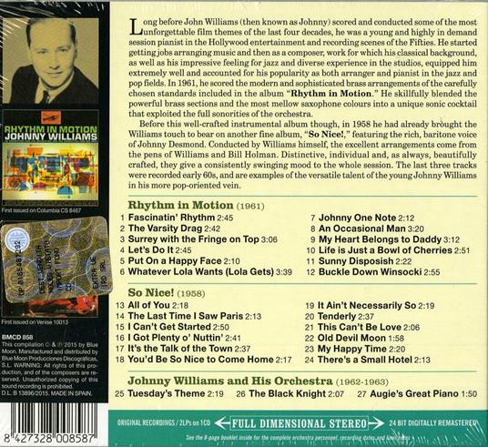 Rhythm in Motion - CD Audio di Johnny Williams - 2