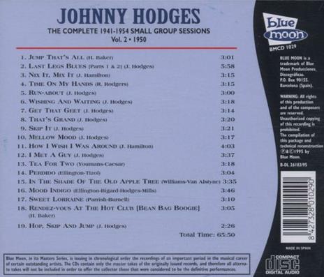 Complete 1941-1954 vol.2 - CD Audio di Johnny Hodges - 2