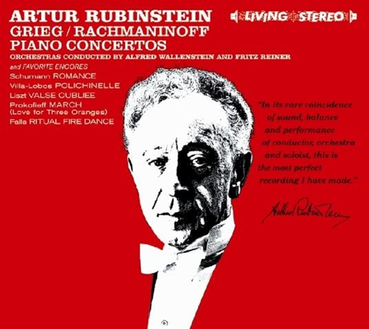 Concerti per pianoforte - CD Audio di Edvard Grieg,Sergei Rachmaninov,Arthur Rubinstein