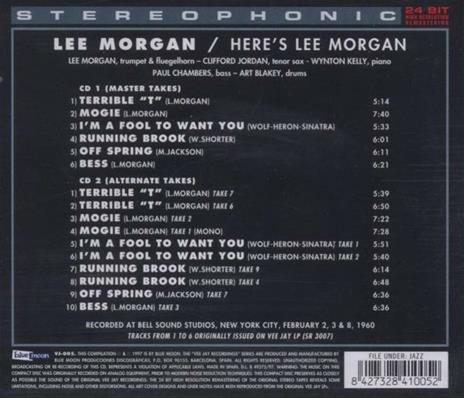 Here's Lee Morgan - CD Audio di Lee Morgan - 2