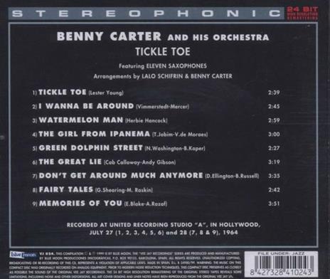 Tickle Toe - CD Audio di Benny Carter - 2