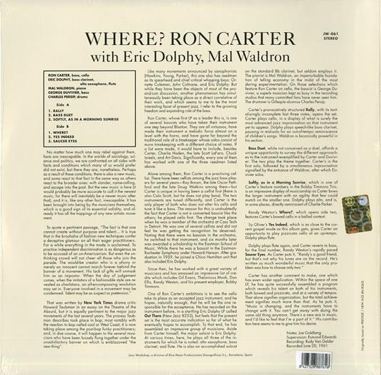 Where? - Vinile LP di Ron Carter - 2