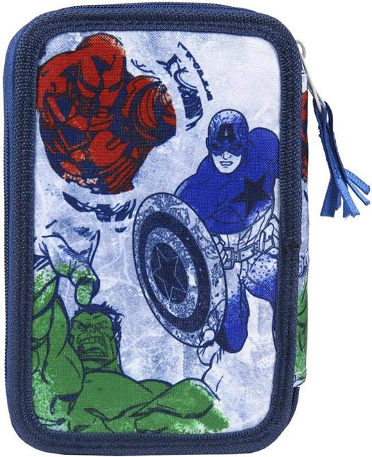 Avengers Astuccio Triplo con Accessori 12 x 19 x 6 cm Cerdà