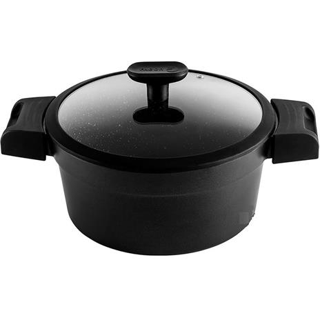 FAGOR Alutherm Casseruola Induzione 24 cm Alluminio Fuso Antiaderente senza PFOA, Vetroceramica Nero