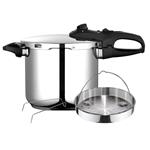 FAGOR DUO 8 Pentola a Pressione 7,5 L, Induzione, Acciaio Inox. 18/10, 2 Livelli Pressione  Argento