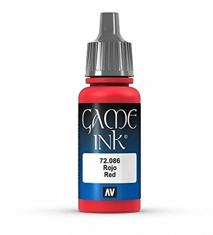 Vallejo Game Ink pittura acrilica, 17Â ml, colore: Nero Inky Red