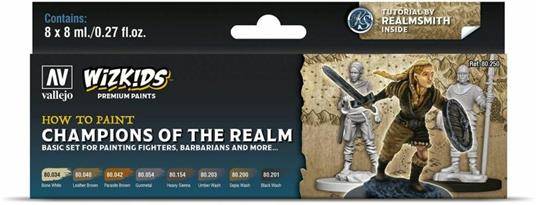 8 colori acrilci 8ml Wizkids Ps Champions Of The Realm (72767)