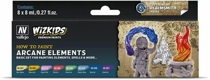 8 Colori acrilici 8 ml Wizkids Ps Arcane Elements (72775)