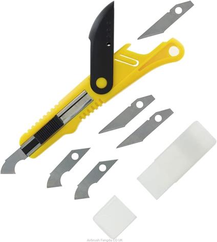 Plastic Cutter Scriber Tool & 5 Blades