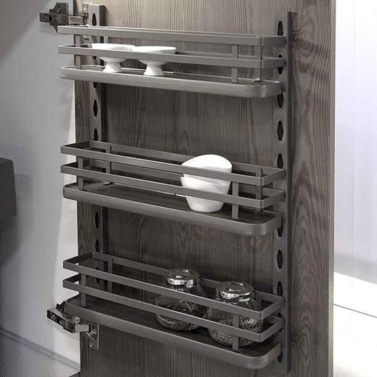 Struttura Stabile Bianca, 26,5 x 18 x 34cm Camera da Letto Staccabile Portaspezie da Cucina a 3 Ripiani Soggiorno Materiale PP Mensola Impilabili LdawyDE divisorio per Ripiani per Bagno 