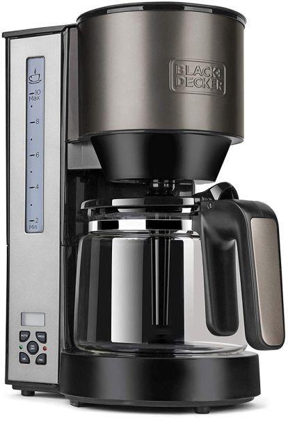 Caffettiera con Caraffa in Vetro Display LCD per 10 Tazze 870w