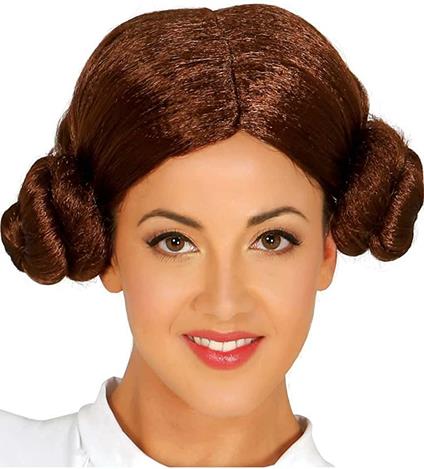 Parrucca principessa carnevale halloween parrucca principessa spazio leila wig hair star wars princes