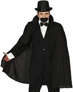 Mantello con pellegrina nero vampiro mantello nero medioevo cappotto cape edelmann halloween kutscher veste