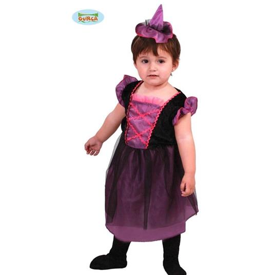 Costume Strega Bambina Fuxia e Nero Halloween Neonato 1- 12 Mesi 64 - 82 cm - 2