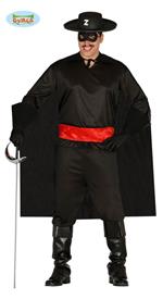 Vestito Giustiziere Zorro Unica