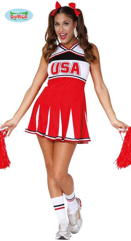 Costume Cheerleader Ragazza Pon Pon. Taglia Unica - Guirca - Idee regalo