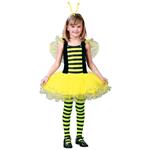 Costume Ape Bambina Giallo con Ali Small 5 - 6 Anni 110 - 115 cm