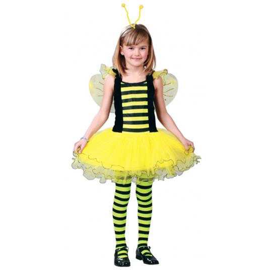 Costume Ape Bambina Giallo con Ali Small 5 - 6 Anni 110 - 115 cm - 6