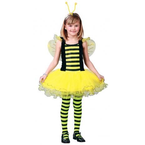 Costume Ape Bambina Giallo con Ali Small 5 - 6 Anni 110 - 115 cm - 5