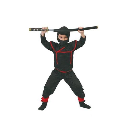 Costume Ninja Nero Bambino Large 10 - 12 Anni 142 - 148 cm