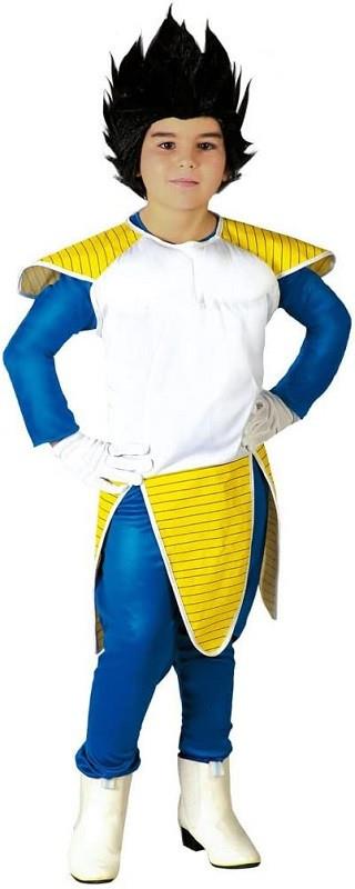 Guirca Costume Vegeta Saiyan Dragon Ball per Bambini, 10-12 anni