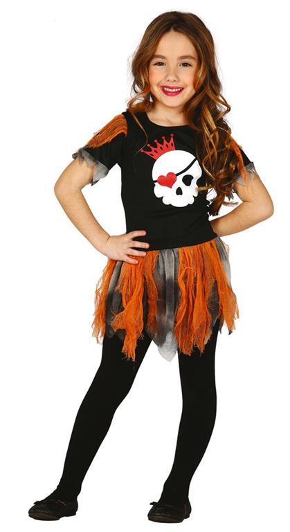 Vestito Skull Girl 5-6 Anni