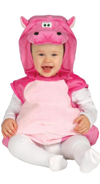 Costume Ippopotamo Rosa Baby Neonato 12 - 24 Mesi 82 - 90 cm - 5