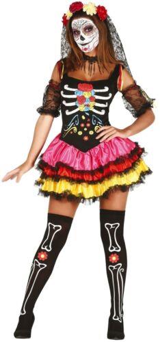 Costume scheletro messicano donna calaca catrina. Taglia S - ND - Idee  regalo