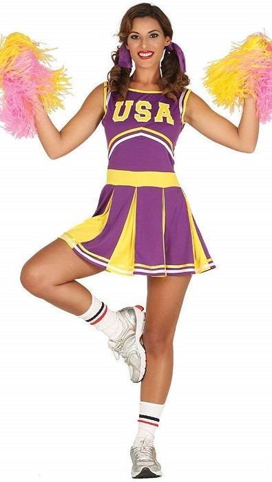 Costume cheerleader ragazza pom pom. Taglia M - ND - Idee regalo
