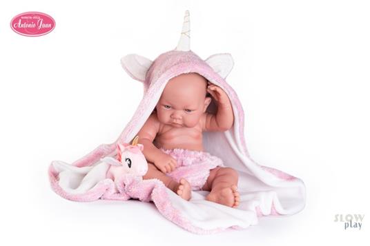 Bambola Nica neonata con mantello e peluche unicorno – 50086 - Antonio Juan  - Bambolotti - Giocattoli