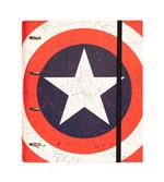 Raccoglitore 4 Anelli Marvel Captain America Shield