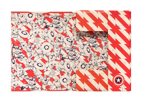 Cartella 3 Lembi Marvel Captain America Shield - 3