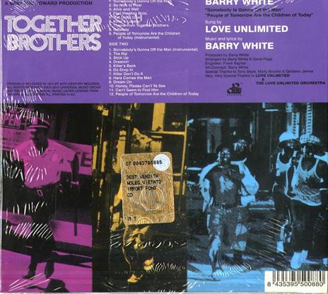 Together Brothers - CD Audio di Barry White - 2