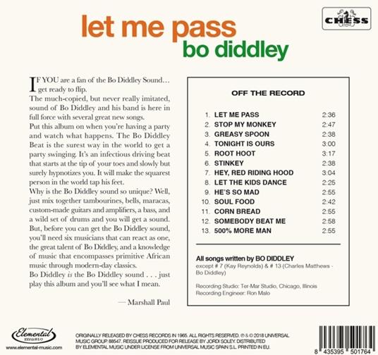 Let Me Pass - CD Audio di Bo Diddley - 2