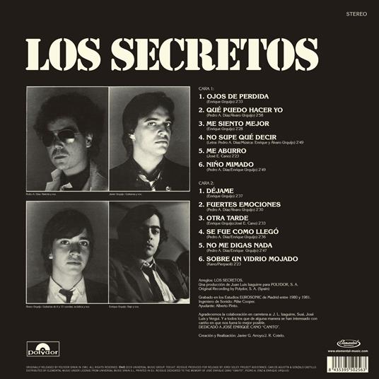 Los secretos (Limited Edition) - Vinile LP di Los Secretos - 2